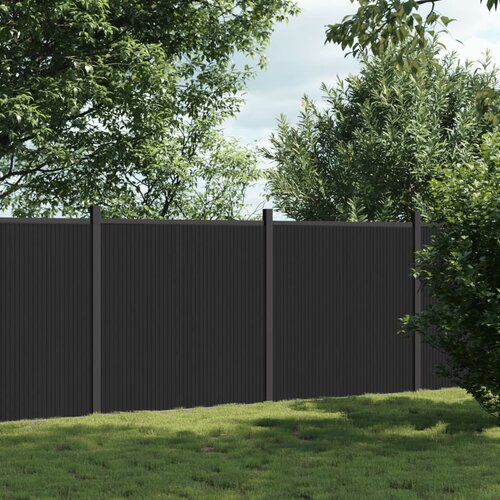 VidaXL Ograjni panel siv 353x186 cm WPC Slike