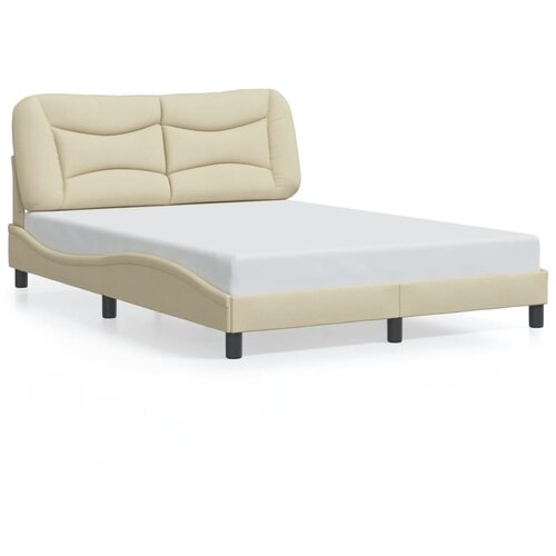 Maison Chic Posteljni okvir - Dvoposteljna postelja - Zakonska postelja brez vzmetnice krem 140x200 cm tkanina-J12195, (21763784) Cene