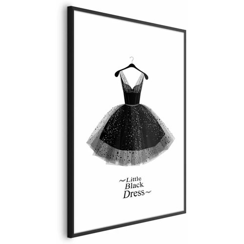  Plakat - Little Black Dress 29.7x42 Crni okvir s margom Cene