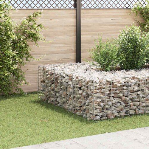 Furnova Kockasta visoka greda gabion iz jeklene žice 60x60x60 cm, (21921308) Cene