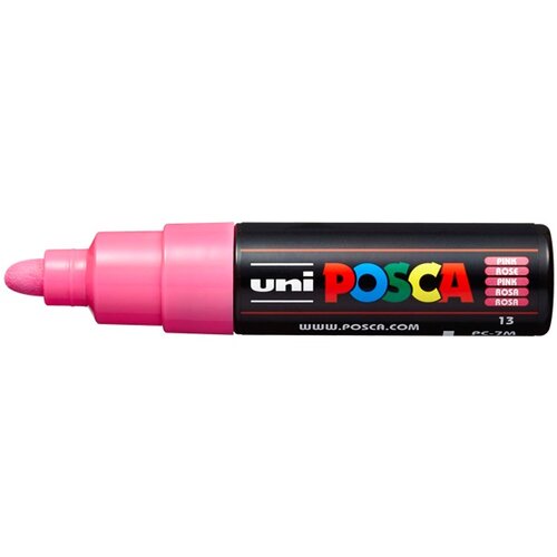 Marker UNI POSCA PC-7M 4.5 - 5.5 MM | pink (13) Slike
