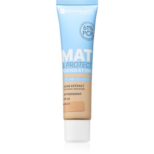 BELL Hypoallergenic Mat & Protect dolgoobstojni matirajoči tekoči puder SPF 25 odtenek 04 Peach 30 g Cene
