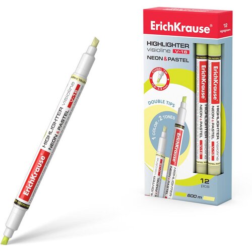 Erich Krause Označevalnik teksta Visioline V-16, rume neon+pastel 12 KOS, (20862053) Cene