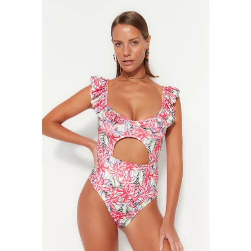 Trendyol Swimsuit - Multicolored - Floral