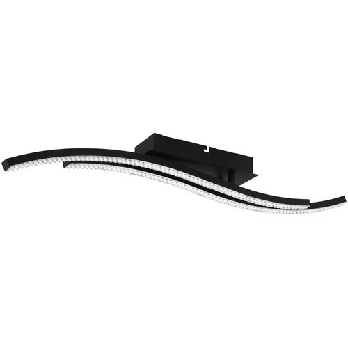 Eglo LED plafonjera Lejias 99801, 21,5 W, dužina 78 cm, crna s kristalnim efektom Slike