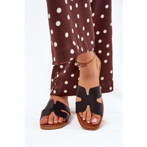 Boto Women's Flat Sandals With Cutouts Black Salyra Cene