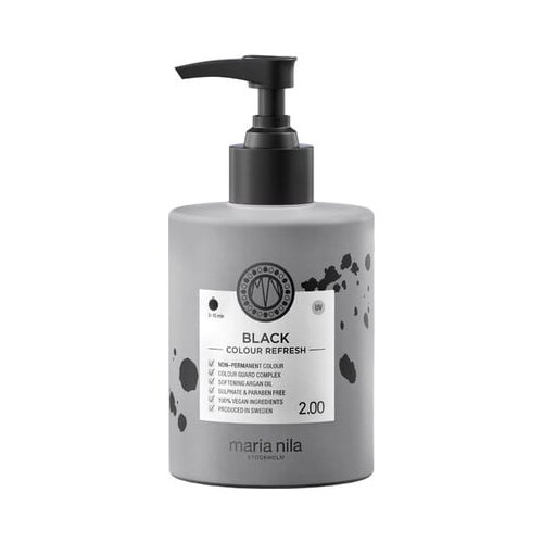 Maria Nila colour Refresh hranljiva maska za barvane lase 300 ml odtenek 2,00 Black Slike