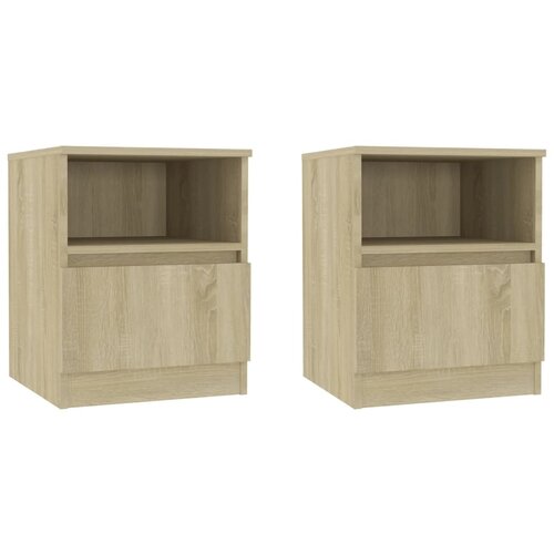 Maison Chic Dvo delni komplet Nočne omarice - Nočne mize sonoma hrast 40x40x50 cm iverna plo&amp;scaron;ča, (21686852) Slike