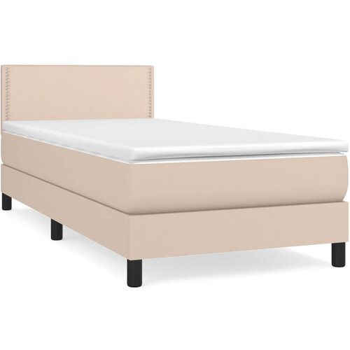Maison Chic Box spring postelja - Vzmetna postelja z vzmetnico kapučino 80x200 cm umetno usnje SL19684, (21893512) Slike