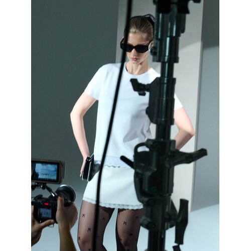 Sinsay Pletena mini suknja s čipkom Slike