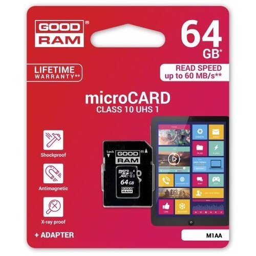 Goodram Memorijska kartica microSD 64GB + ad. cl.10 UHS1 R60 - AKCIJA Cijene