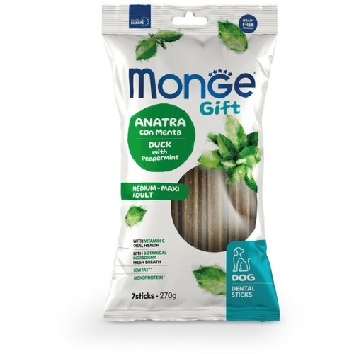 Monge Dental Poslastica za srednje i velike rase, Pačetina sa nanom, 270g Cene