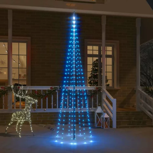  Božićno drvce na stijegu 310 LED žarulja plave 300 cm