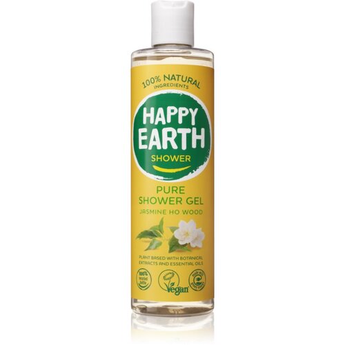 Happy Earth 100% Natural Shower Gel Jasmine Ho Wood gel za tu&amp;scaron;iranje 300 ml Slike