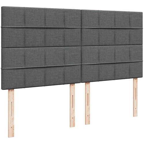 VidaXL Otomanski krevet s madracem tamnosivi 180x200cm od tkanine Slike