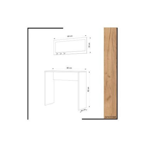 Woody Fashion Polica 80x82x30cm Hrast Slike