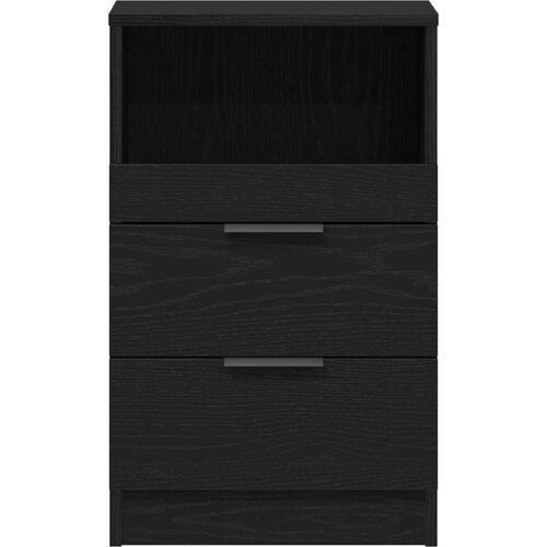  Noćni ormar 2 pcs Crni hrast 40 x 35 x 65 cm Konstruirano drvo Slike