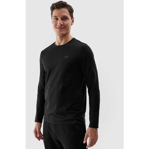 4f Men's Plain Long Sleeve T-Shirt - Black Slike