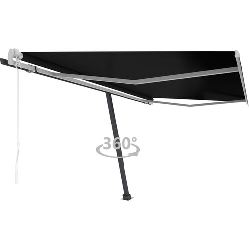 vidaXL Prostostoječa avtomatska tenda 450x350 cm antracitna Cene