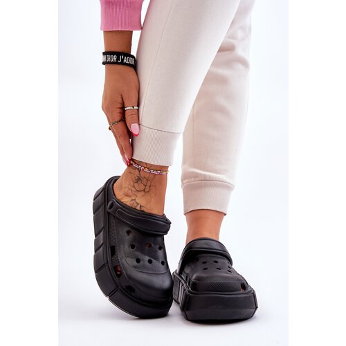 Kesi Women&amp;#039;s foam platform Crocs Black Beckett Slike
