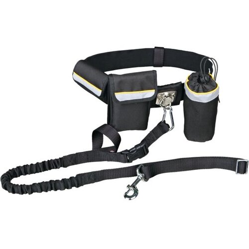 Trixie HANDS FREE BELT + LEASH Pojas s povodcem za trčanje, crna, veličina Slike