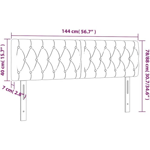  LED uzglavlje tamnozeleno 144x7x78/88 cm bar&amp;scaron;unasto Slike