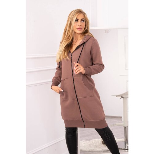Kesi Long insulated sweatshirt with mocha hood Cijene