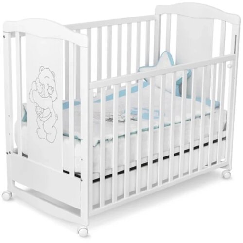  Krevetac za bebe Lux sa fiokom i klackalicom, Beli Slike