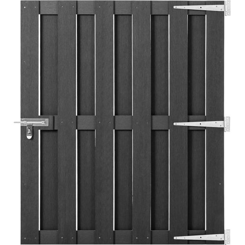 vidaXL Vrtna vrata WPC 100x112 cm siva Cene