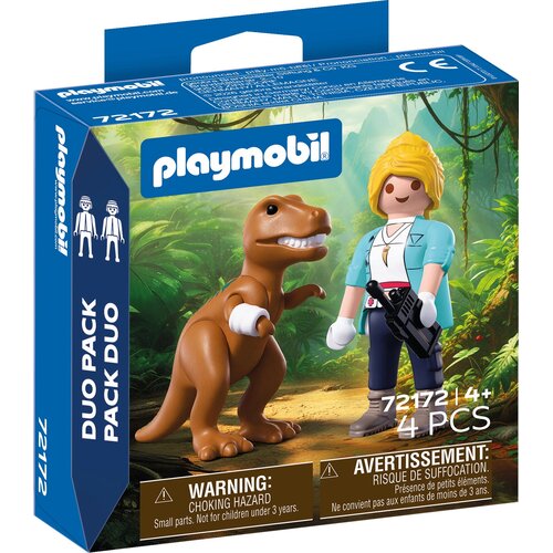 Playmobil 72172 - DuoPack T-Rex z raziskovalko - 1 k. Cene