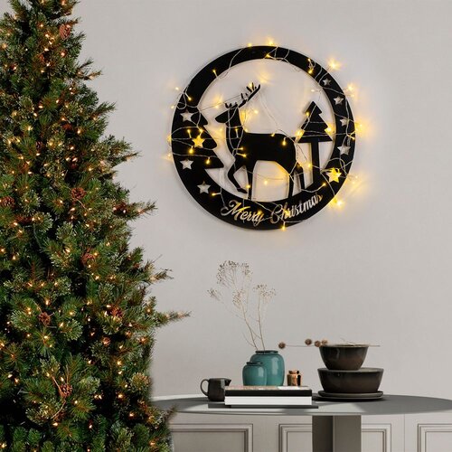Wallity Zidna dekoracija XMASBLACK-032, 60x60 cm, Crna Cene