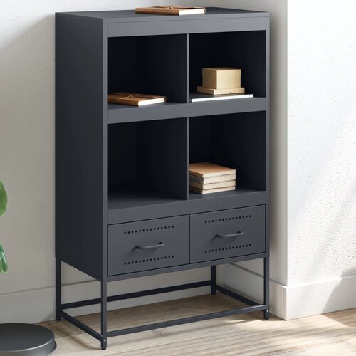The Living Store Visoka omara antracit 68,5x39x111,5 cm hladno valjano jeklo - Komoda, (21435900) Slike
