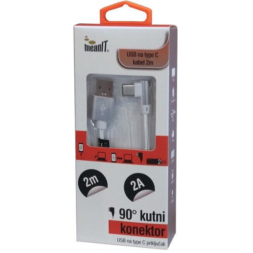  USB kabl za smartphone USB type C, ugaoni, 2 A - Kabel USB type C, 90&deg; Cene
