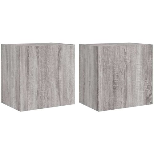 VidaXL Zidni TV ormarići 2 kom siva boja hrasta 40 5x30x40 cm drveni Slike