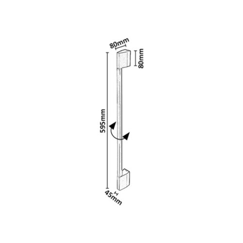 Rabalux 77052 - LED spolja&amp;scaron;nje zidno svetlo ZILINA LED/8W/230V IP54 59,5 cm crna Slike