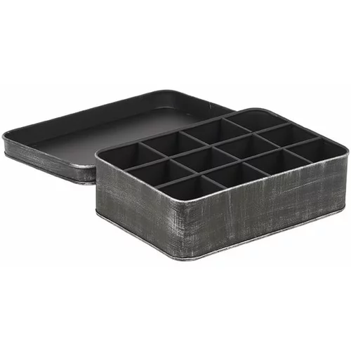 LABEL51 Črna kovinska škatla za čaj