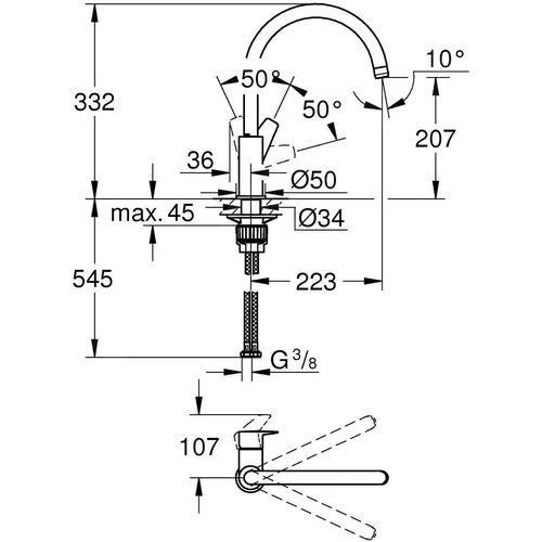  GROHE kuhinjska armatura BauEdge 31367001 Cene