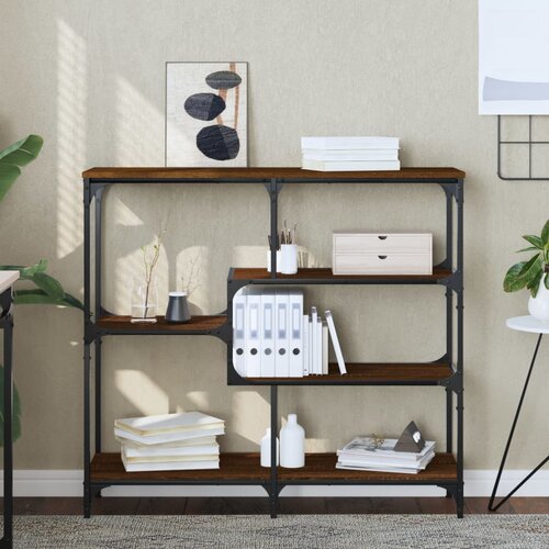  The Living Store Konzolna mizica rjav hrast 103x32x95 cm inženirski les - Konzolna Mizica, (21445045) Slike