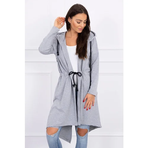 Kesi Coat with a longer back grey