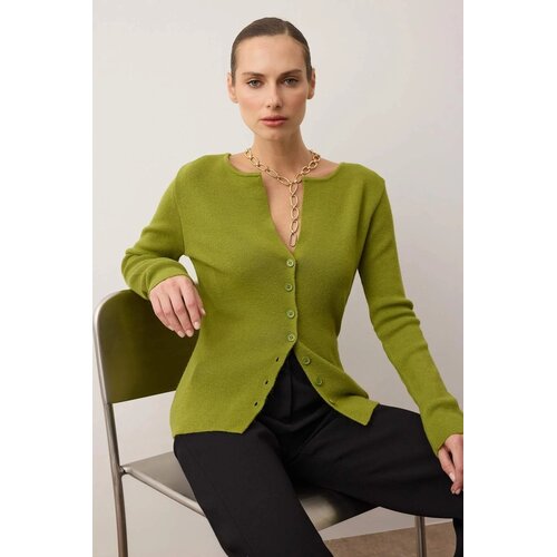 TRENDYOLMILLA Ženski duks Twoaw26Hi00046, Maslinasto zelena Cene