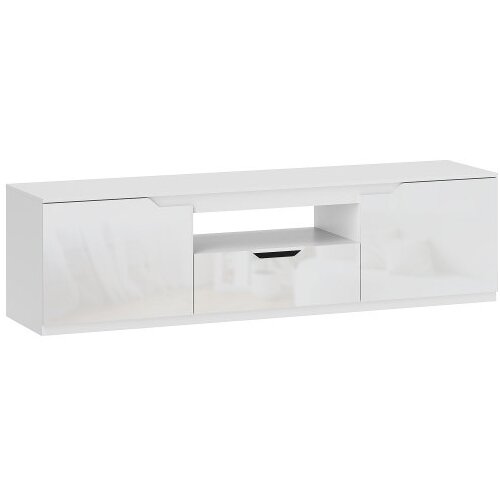 Nesta TV omarica Lowboard, 2 vrata in predal, 160 cm, za TV do 65 palcev, bela, z urejanjem kablov, (5000493371) Cene