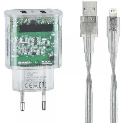 Rivacase hi&amp;Scaron;ni polnilec va4125 td2 3,4a + podatkovno polnilni kabel apple iphone lightning Slike