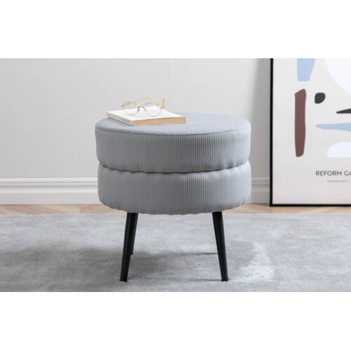 Venture Home okrugli puf Pot (art. 15577-995) ⌀40 × 40 cm, siva Cene