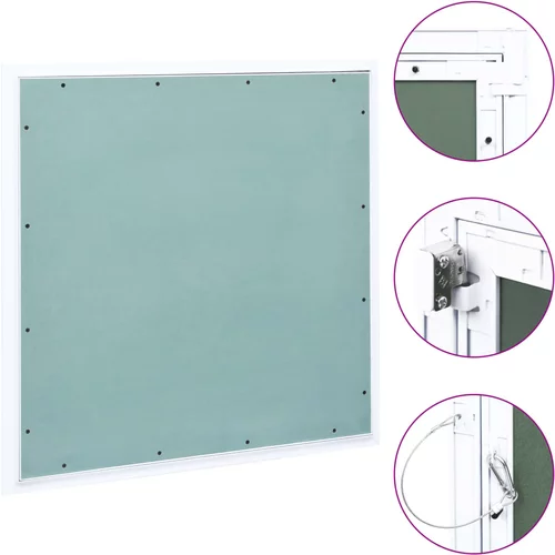 vidaXL Revizijska vrata z alu okvirjem in mavčno ploščo 500x500 mm