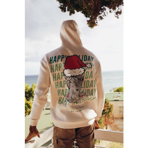 Defacto Christmas Themed Boxy Fit Hoodie Sweatshirt Slike