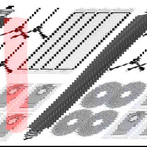 INORCO Komplet nadomestnih dodatkov, združljiv z robotskim sesalnikom Q P10, glavno krtačo, HEPA filtrom, krpo za brisanje, (21852761) Slike