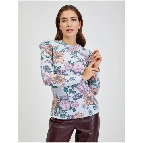 Orsay Light gray women's floral T-shirt - Women