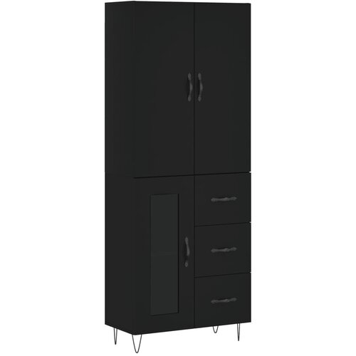 Maison Chic Visoka Komoda - Predalnik črna 69,5x34x180 cm inženirski les, (21717454) Slike