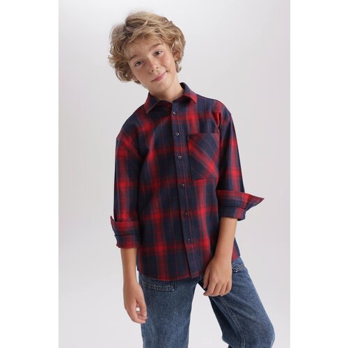 Defacto Boy's Oversize Fit Flannel Long Sleeve Shirt Slike