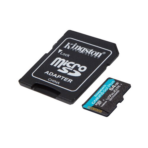 Kingston micro SD 64GBCanvasGoPlusr/w:170MB/s/70MB/s,with adapter Cijene